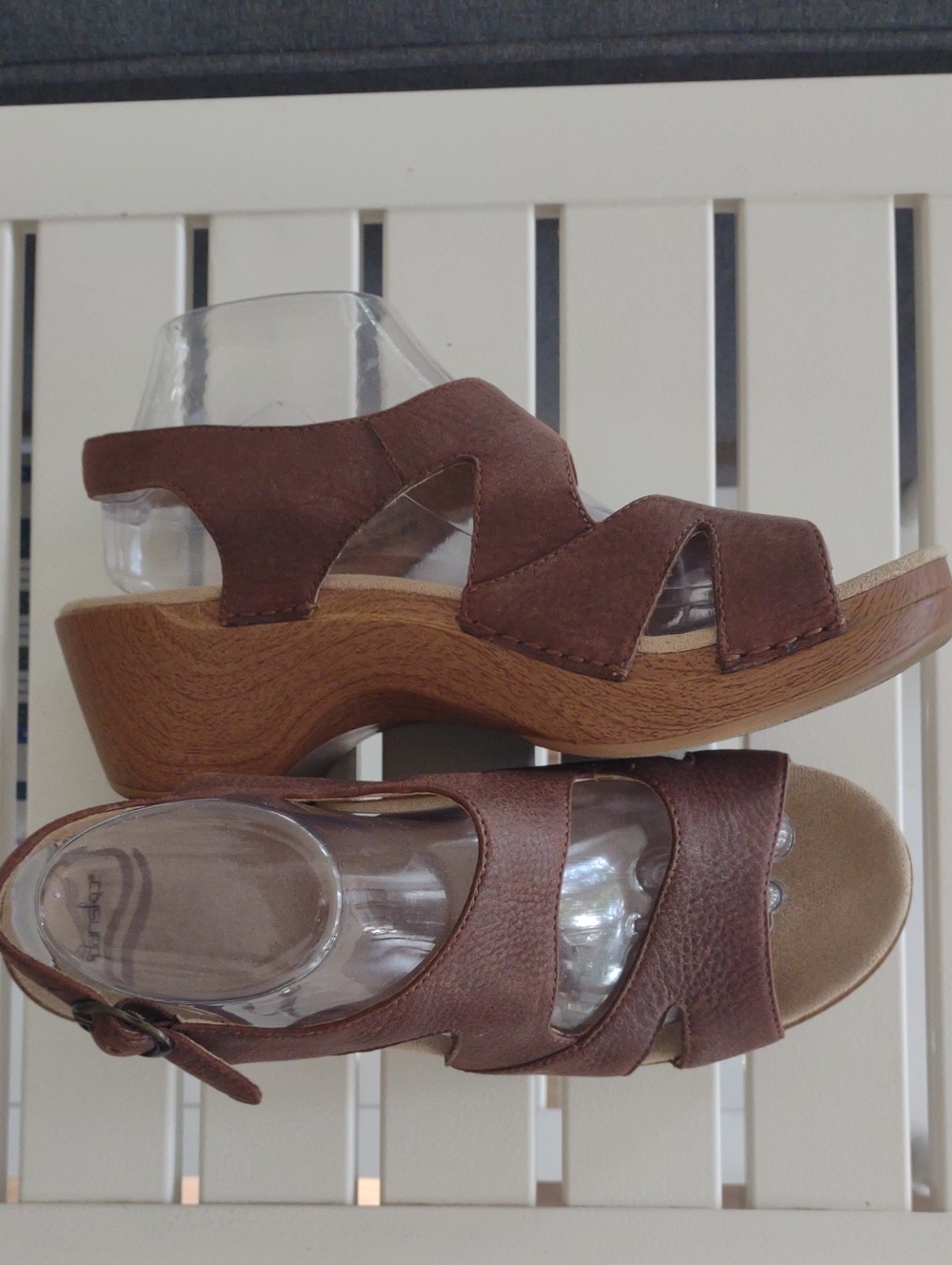 Dansko Leather Strappy Platform Sandal Clog Size 41 Boho Summer Excellent!